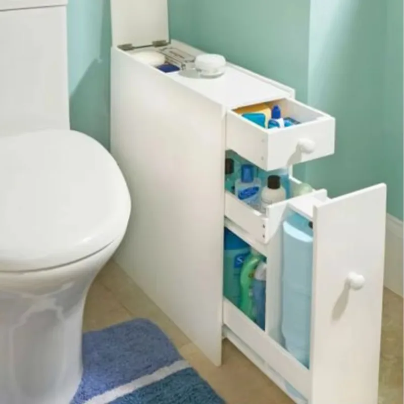 Furniture Simple Asian Style White Color Cheap Single Bathroom Vanity Cabinet Bathrooms