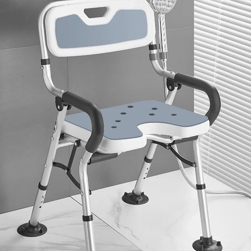 

Modern Stool Ergonomic Shower Chair With Backrest Elderly People Bath Stool Accessories Assise De Douche Bathroom Furniture