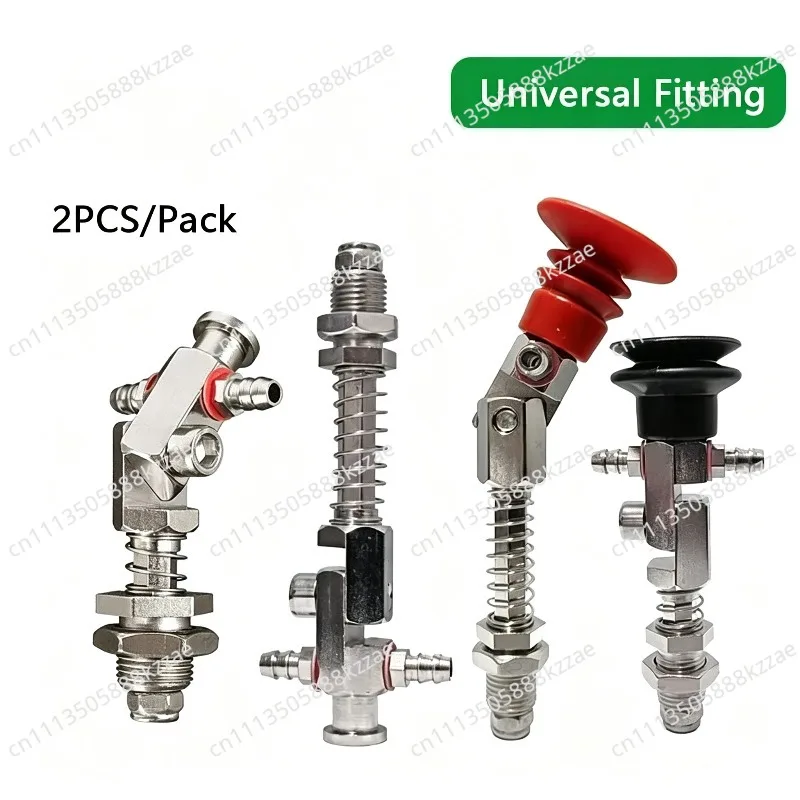 Universal Vacuum Suction Cup Fitting 180° Adjustable Sucker Bracket M10/M12 Thread Side Air Intake Manipulator Accessories