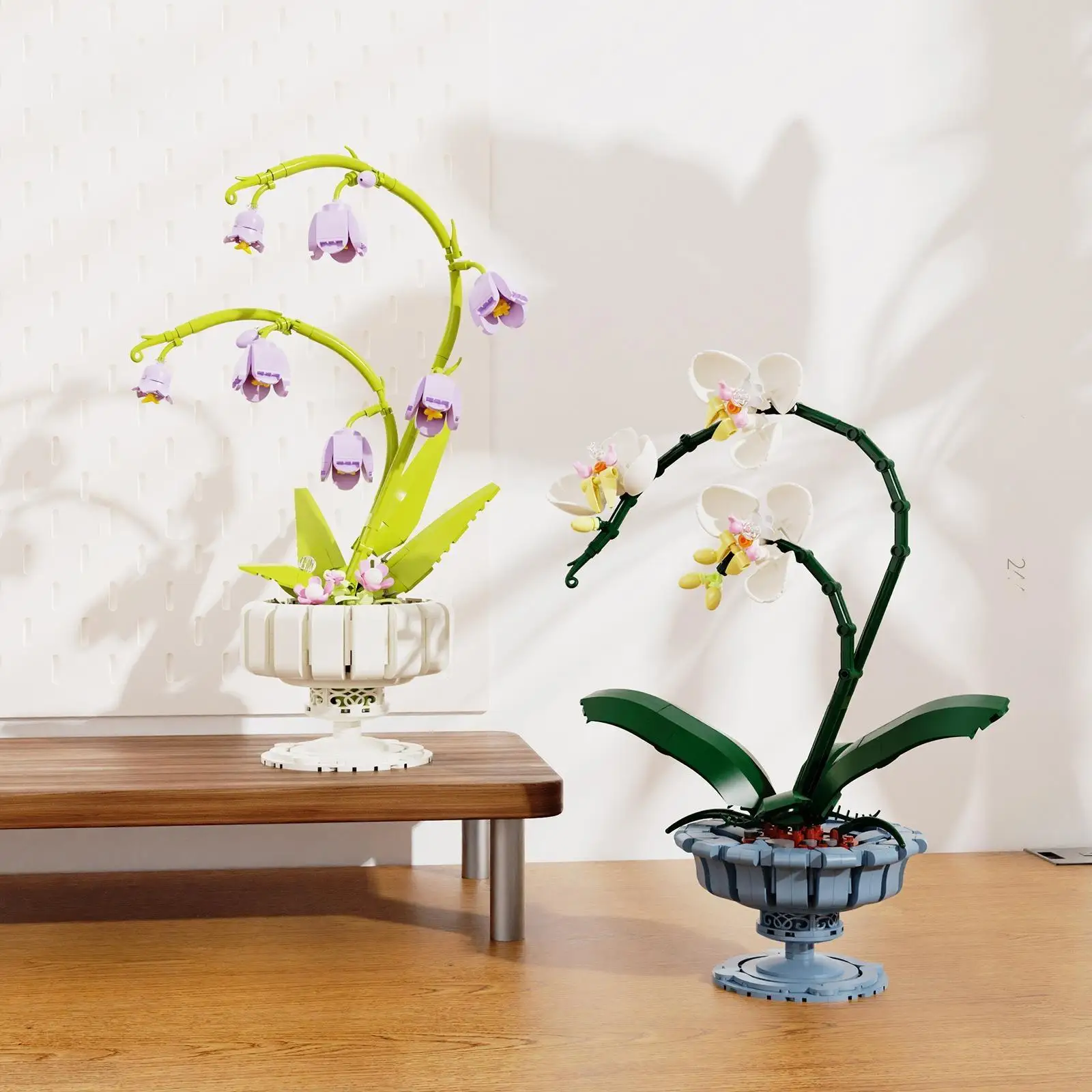 

OUZEY DIY Orchid Flower Building Blocks, 14+ Artificial Bonsai Plant Model Kits, Creative Home Desk Decor Gift for Teens Adults