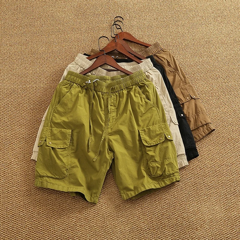 

Мужская уличная повседневная свободная прямая рабочая одежда orts, летние новые брюки из прочной ткани с несколькими карманами и защитой от царапин