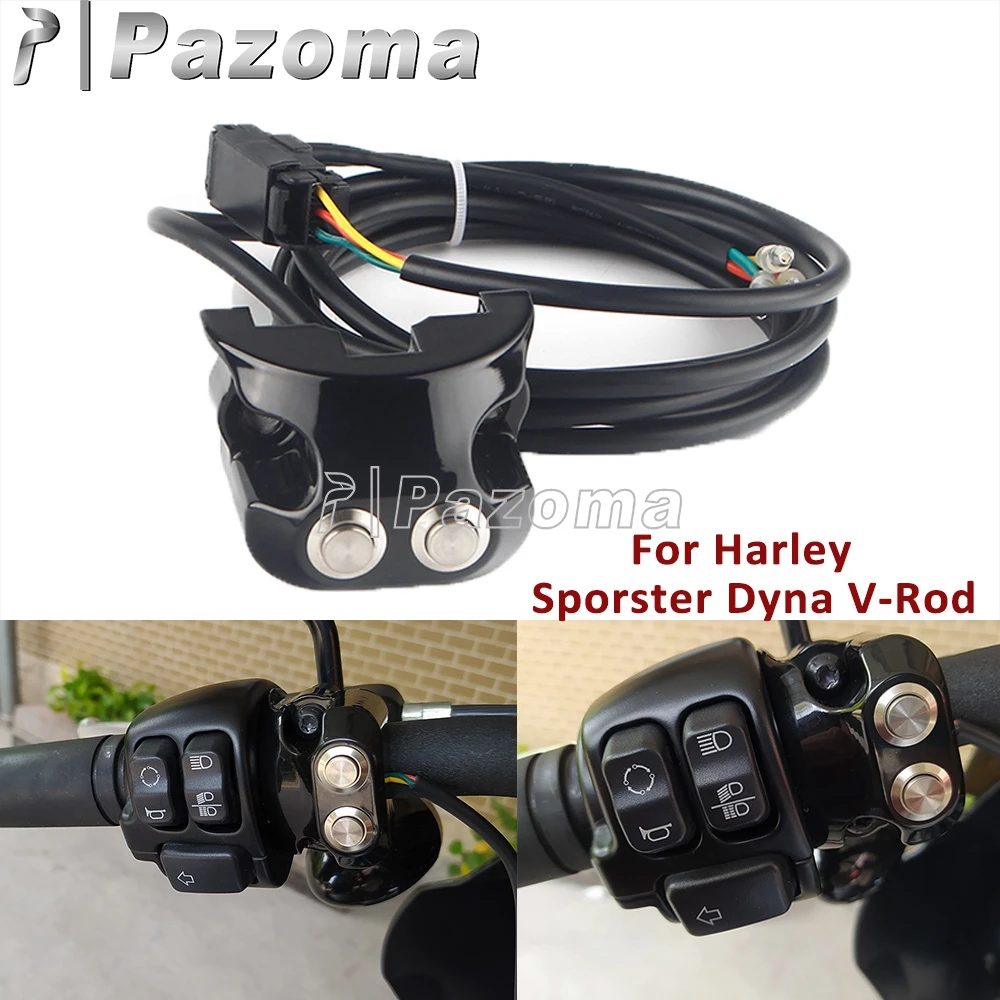 Motorcycle Air Rider Switch For Harley Dyna Street Bob Low Rider S Fat Bob Wide Glide Switchback 1'' Handlebar Controller Button