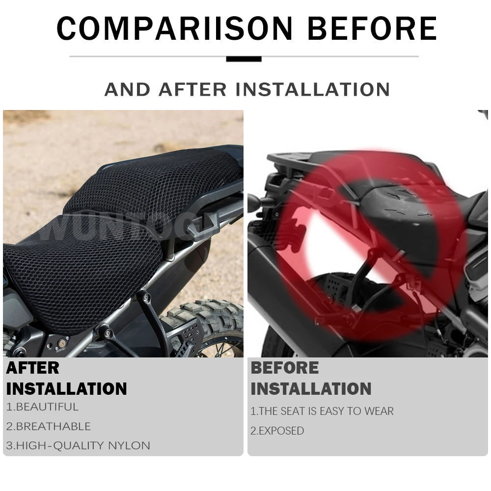 PA1250 اكسسوارات دراجة نارية حماية غطاء مقعد وسادة نسيج النايلون غطاء مقعد سرج لباناميريكا 1250S عموم أمريكا 1250 #5