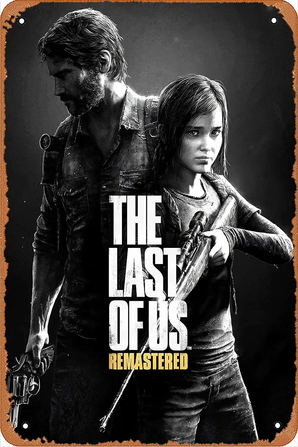 The Last Of Us Posters Joel And Ellie Game Posters (2) Vintage Metal Tin Signs for Cafes Bars Pubs Shop Wall Decorative