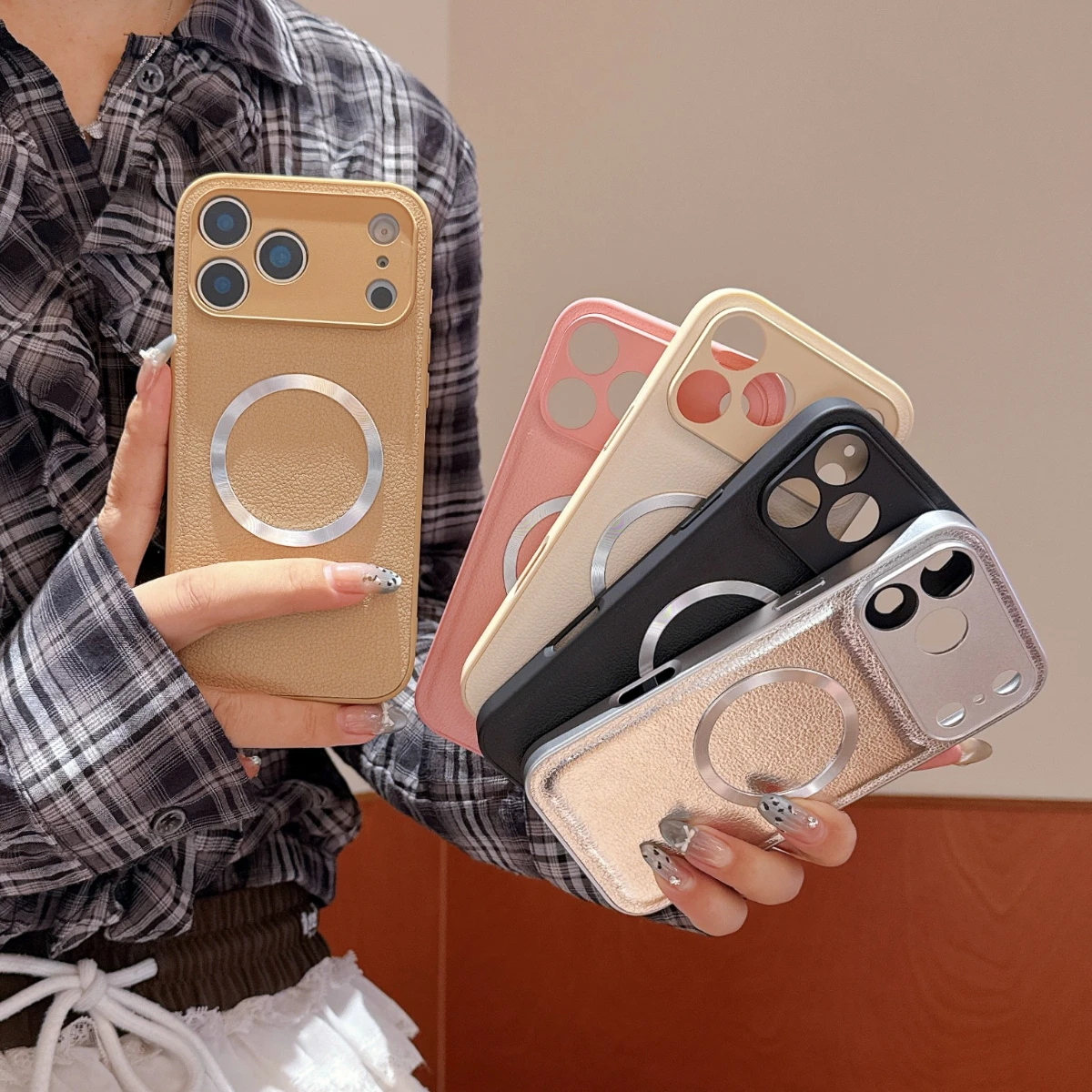 حافظة لهاتف آيفون 15 14 13 12 11 16 17 Pro Max 7 8 Plus X XS MAX XR Air غطاء شحن لاسلكي