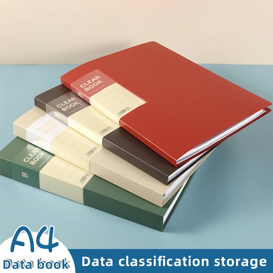 

Утолщенный классический цветной многослойный А4 бумажный зажим для фотографий дисплей книга офисная сумка для хранения информации