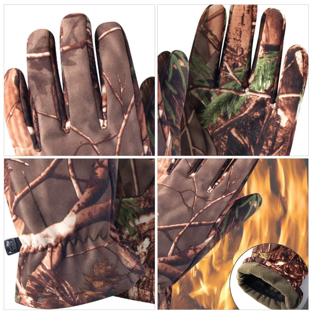 Hunting Gloves Riding Anti-Slip Outdoor Camouflage Gear Waterproof Full Finger Men's