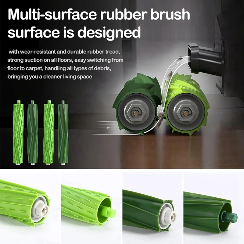 YCOC-For Irobot Roomba E/I/J Series، E5 E6 I6 I7+ J7+/Plus قطع غيار فرشاة جانبية رئيسية فلتر Hepa ممسحة قماشية