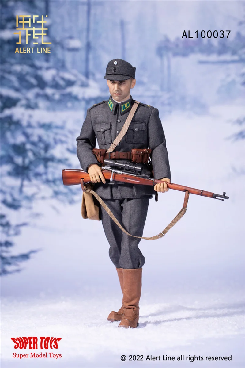 Auf Lager Warn linie al100037 1/6 wwii finnische Armee Soldat Modell 12 ''männliche Action figur Körper puppe Waffe komplettes Set Modell Spielzeug