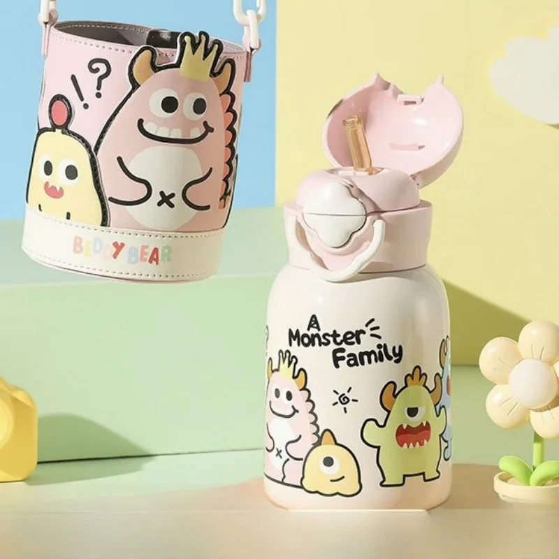 

Portable Stainl Steel Insulated Water Bottle Cute Student St Cup Starburst Dual-drink Cup High Aesthetic Value Baby Str...