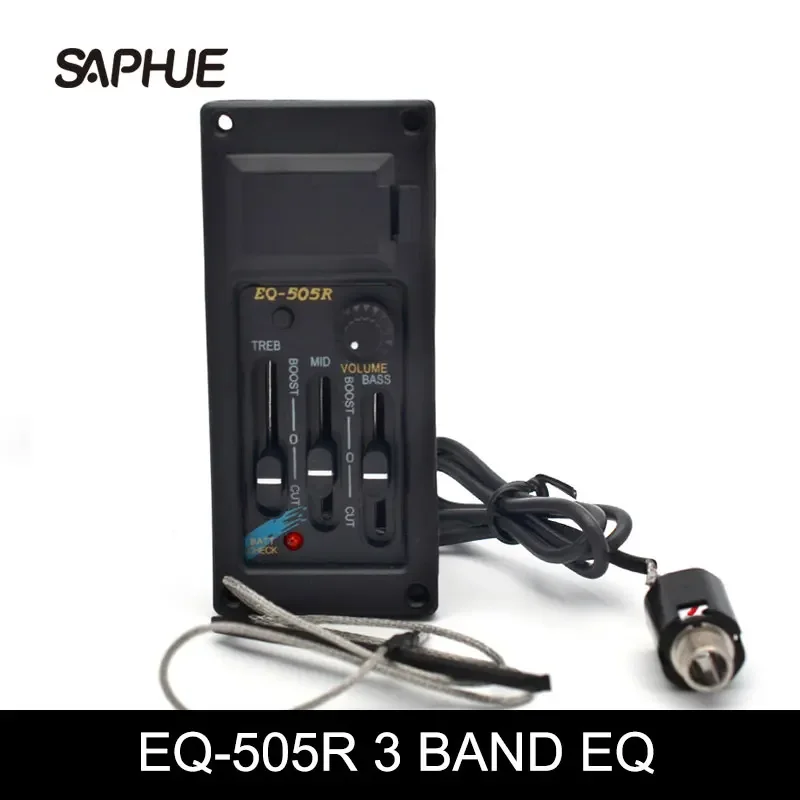 EQ Preamp Pickup Piezo for Acoustic Guitar, EQ-505R, 3 Band