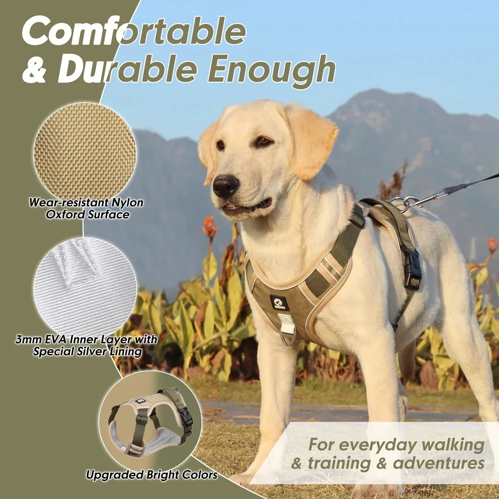 Medium Large Dog Harnesses Collar Labrador Army Reflective Adjustable Harness Oxford Cloth Pet Vest Training Hound Walk the Dog