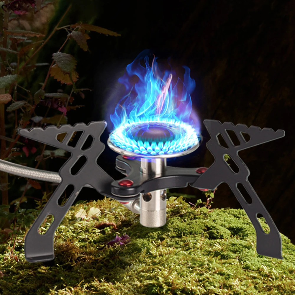 موقد غاز محمول للتخييم ، موقد قابل للطي ، حقائب الظهر الخارجية ، لوازم ومعدات المشي لمسافات طويلة