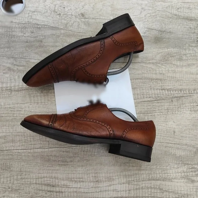 Marrom rendas até sapatos masculinos rasos sapatos de couro bombas de alta qualidade sapatos de festa moda tamanho grande 48 zapatillas mujer