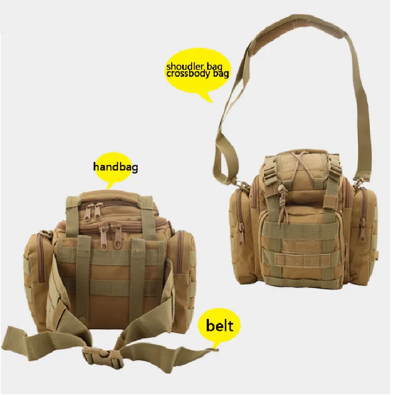 High Quality  Backpack Waist Pack Waist Bag Mochilas Molle Camping Hiking Pouch 3P Chest Bag