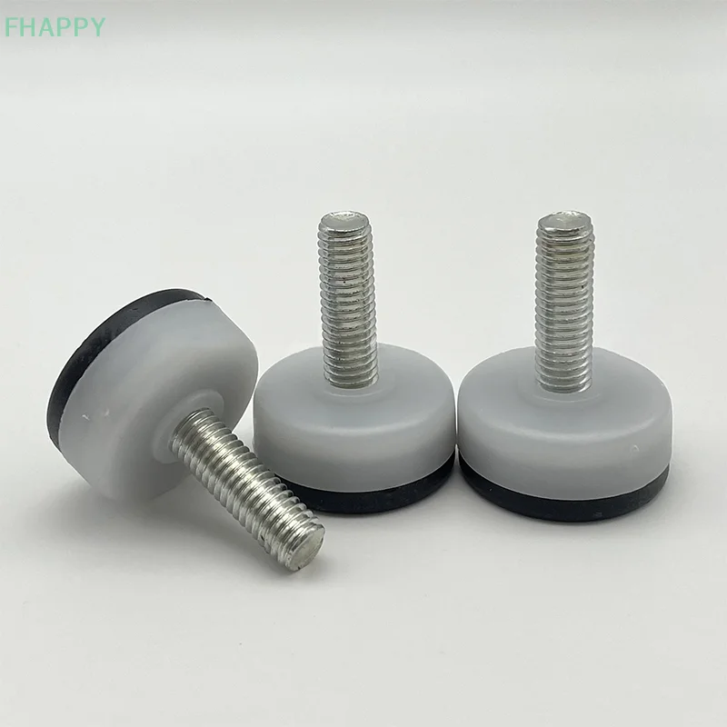 4 pezzi nero bianco ferro plastica mobili tavolo sedia divano gamba piedi livellatore regolabile scorrimento slide pad M6 M8