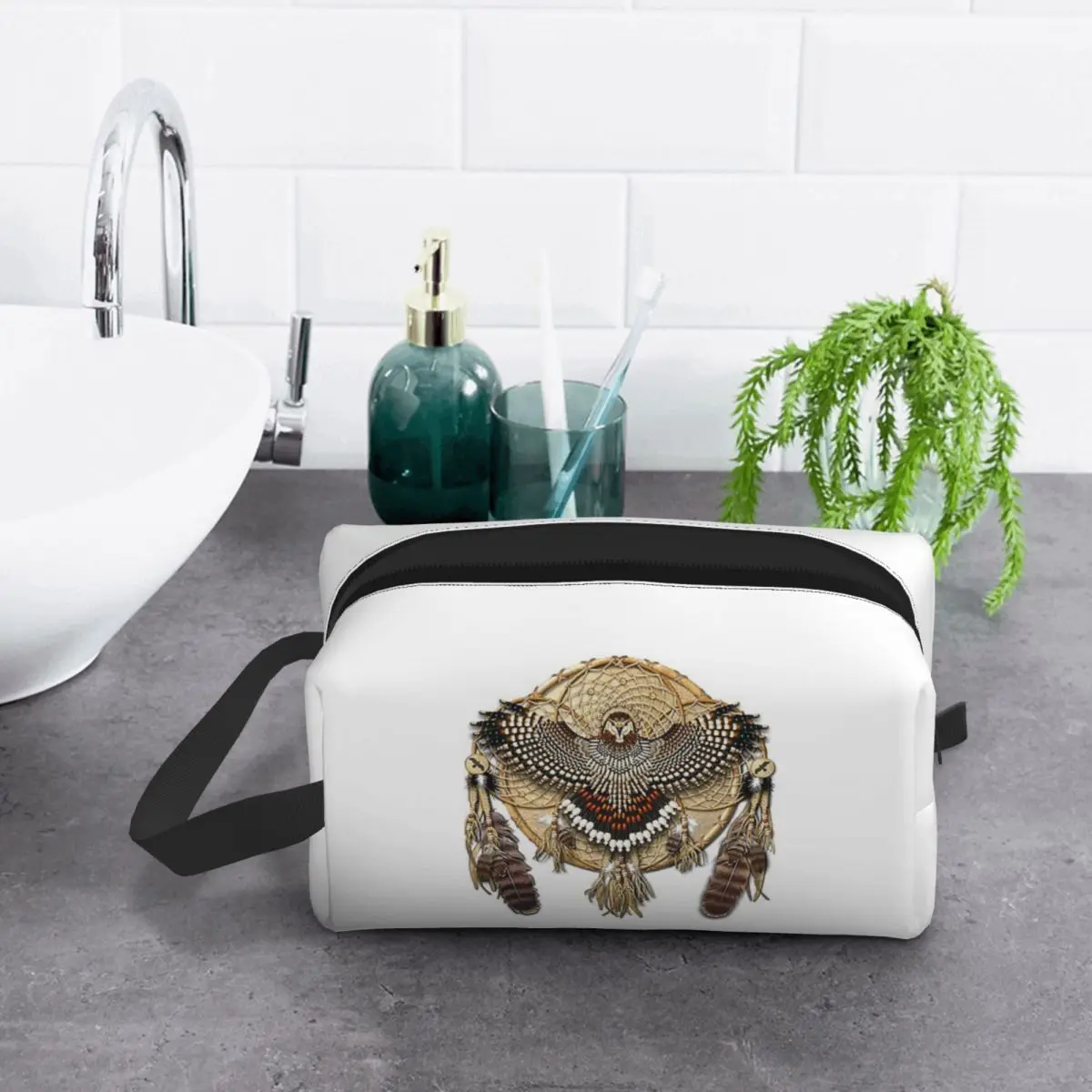 

Red-Tail Hawk Dreamcatcher Мандала косметичка косметический органайзер для хранения Dopp Kit косметичка для туалетных принадлежностей пенал