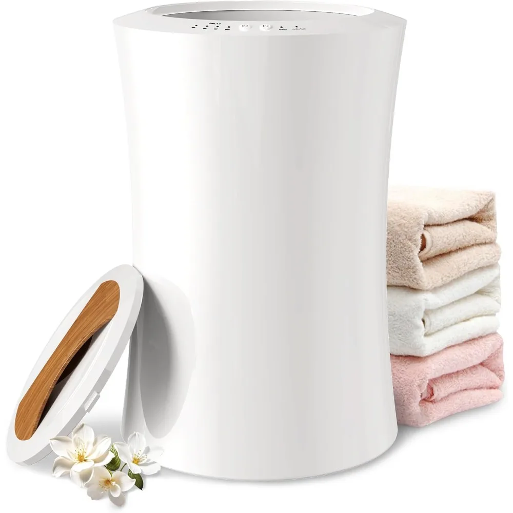 Large Towel Warmer for Bathroom, Auto Shut Off Heated Towel Warmers Bucket, Fits Up to Two 40 x 70 Oversized Towels,