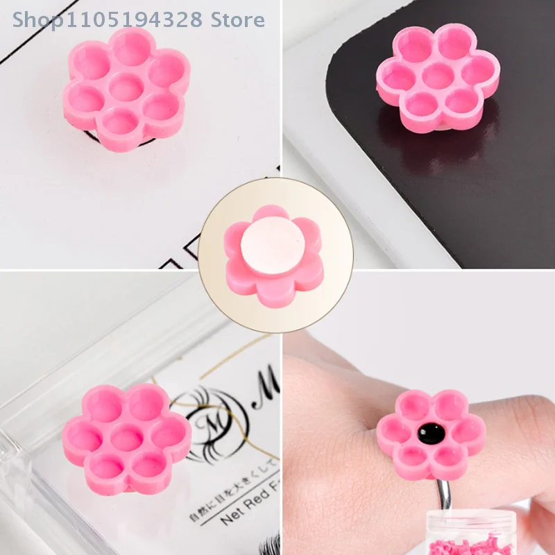 [MP] 120 unidades/caixa copos de cola autoadesivos para extensão de cílios copo de atraso enxertia ferramenta de maquiagem de cílios tatuagem copos de pigmento adesivo