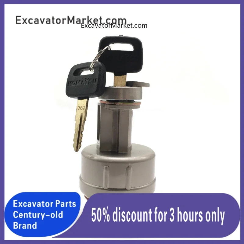 For Komatsu Pc60 120 200 220-5 6 7 Start Switch Lock Ignition Switch Key Head Excavator Accessories High Quality