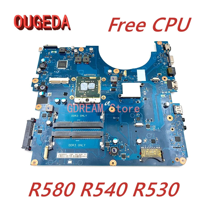 OUGEDA For Samsung R580 R540 R530 Laptop Motherboard BA92-06785B BA92-06761A BA92-06761B BA41-01248A DDR3 HM55 full tested