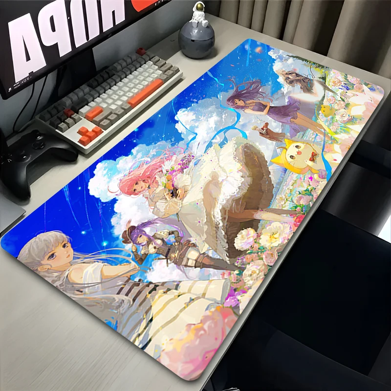 Mouse Pad Office Laptop Kawaii Flower Anime Girl Mousepad Infinity Gamer Cabinet Keyboard Pad PC Nikki Non Slip Desk Mouse Mat