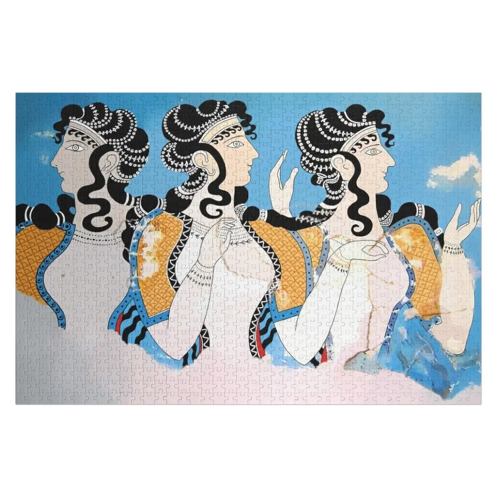 

Minoan Ladies in Blue Fresco Art Jigsaw Puzzle Personalized Gifts Toys For Children Customs With Photo Puzzle