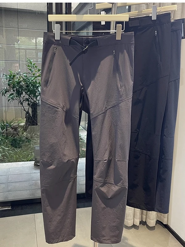 

Loose Fit Men's Casual Pants Breathable Outdoor Soft ell Pants Qui Dry Comfortable Pure Color Autumn Season Polyester Fiber