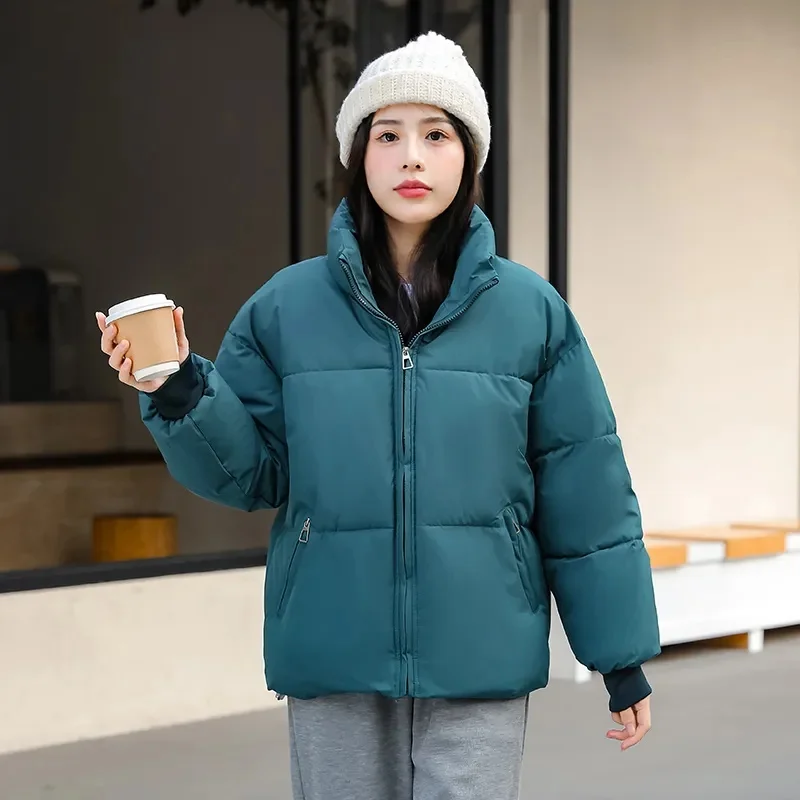 

Fashion Cotton-Padded Coat Ladies 2025 Winter New Short Down Jacket Women Parkas Korean Thick Outwear Slim Temperament Outerwear