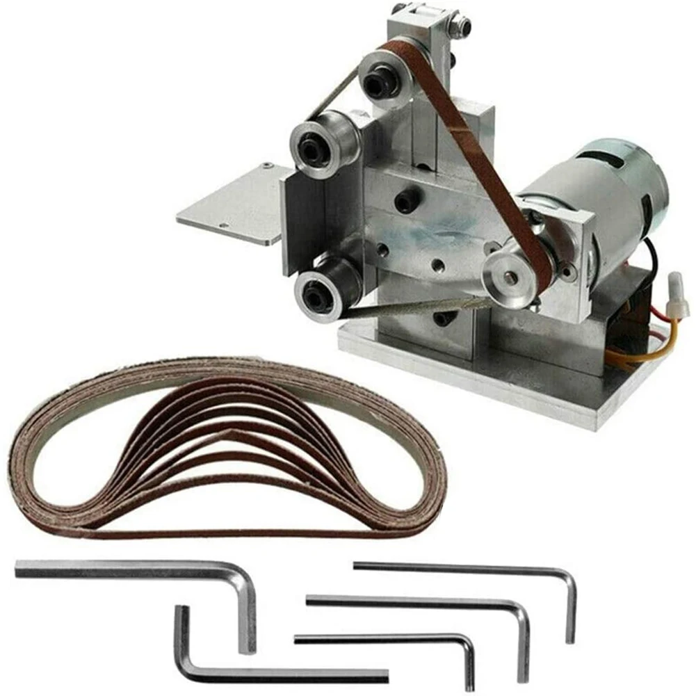 

Мини-шлифовальный станок с электрической лентой, абразивный станок для самостоятельной сборки, многофункциональные инструменты с шлифовальными ремнями и гаечными ключами