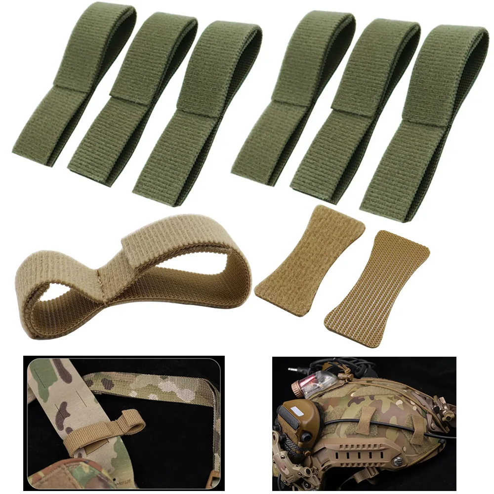 Tactical Vest Helmet Wires Cable Management Kit Electronic Communication Equipment Organization Storage Molle Hook Loop