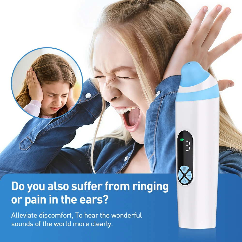 

Electric Ear Pressure Relief Device Eustachian Tube Unclogger Balancing Rechargeable Ear Pressure Reliever for Flying and Diving