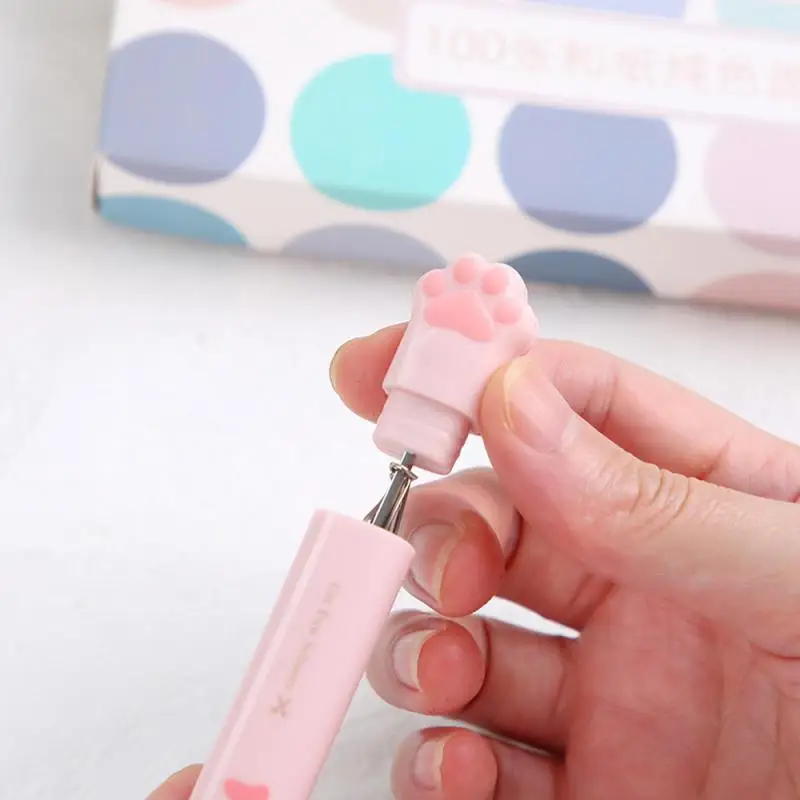 Forbici per artigli di gatto Kawaii in acciaio inossidabile a 4 stili Ragazza creativa Strumenti per tagliare la carta carini e convenienti Forniture artistiche per studenti