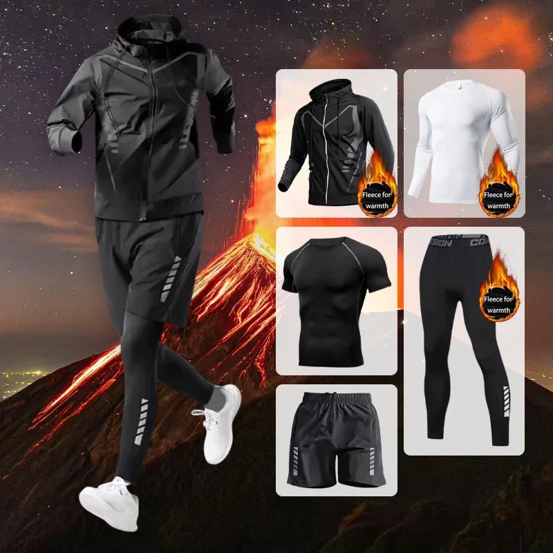 

Мужской спортивный теплый костюм осень/зима 2022, двойной теплый, мягкий и дышащий, гибкий для движения.