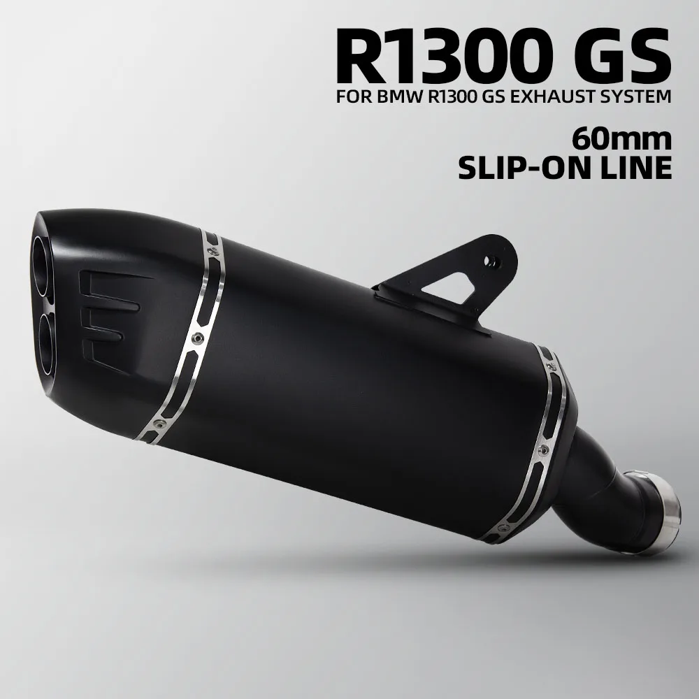 Motorcycle Exhaust Kit Tail Pipe 60MM Escape Double Hole Muffler For BMW R1300R R1300RS R1300GS R1300GSA R1300-R/RS/GS/Adventure