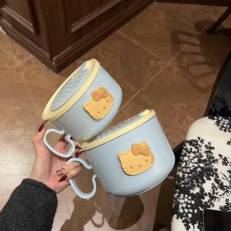 

Hello Kittys Bowl Cute Anti-Scald New Style Instant Noodle Bowl Fashion Handheld Hot Selling Kawaii Large Capacity Ins Students