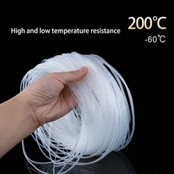 Tubo de manguera de silicona para uso alimenticio, tubo Flexible transparente de 10 metros con diámetro de 0,3, 0,5, 0,8, 1,2, 1,5, 1,8, 2,5, 2, 3,5, 3, 4, 5, 6mm