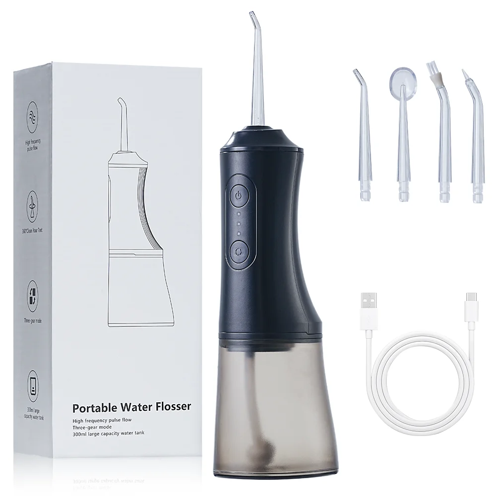 

OEM Portable USB Rechargeable IPX7 Waterproof Lightweight Travel Handheld Custom Logo Electric Water Flosser
