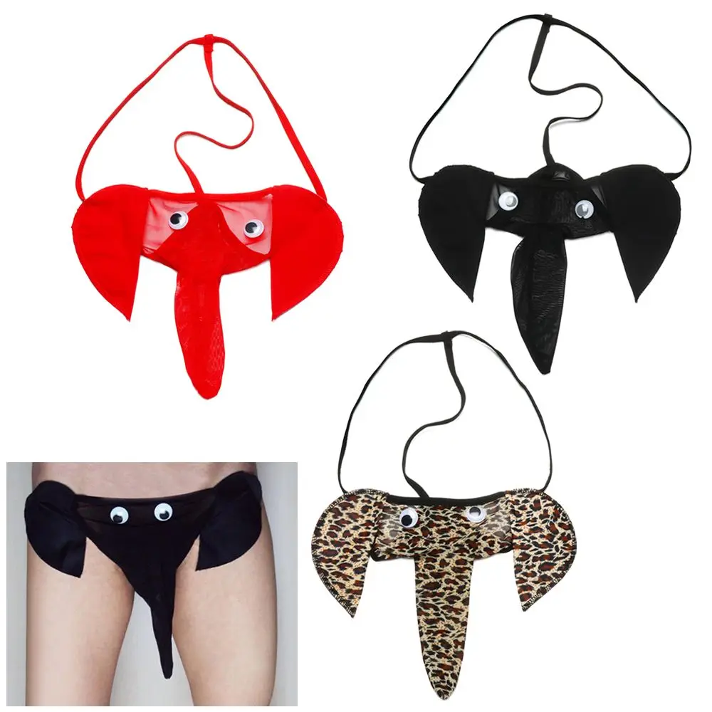 Panties T-back Lingerie Bulge Pouch Thong Underwear Elephant G-string