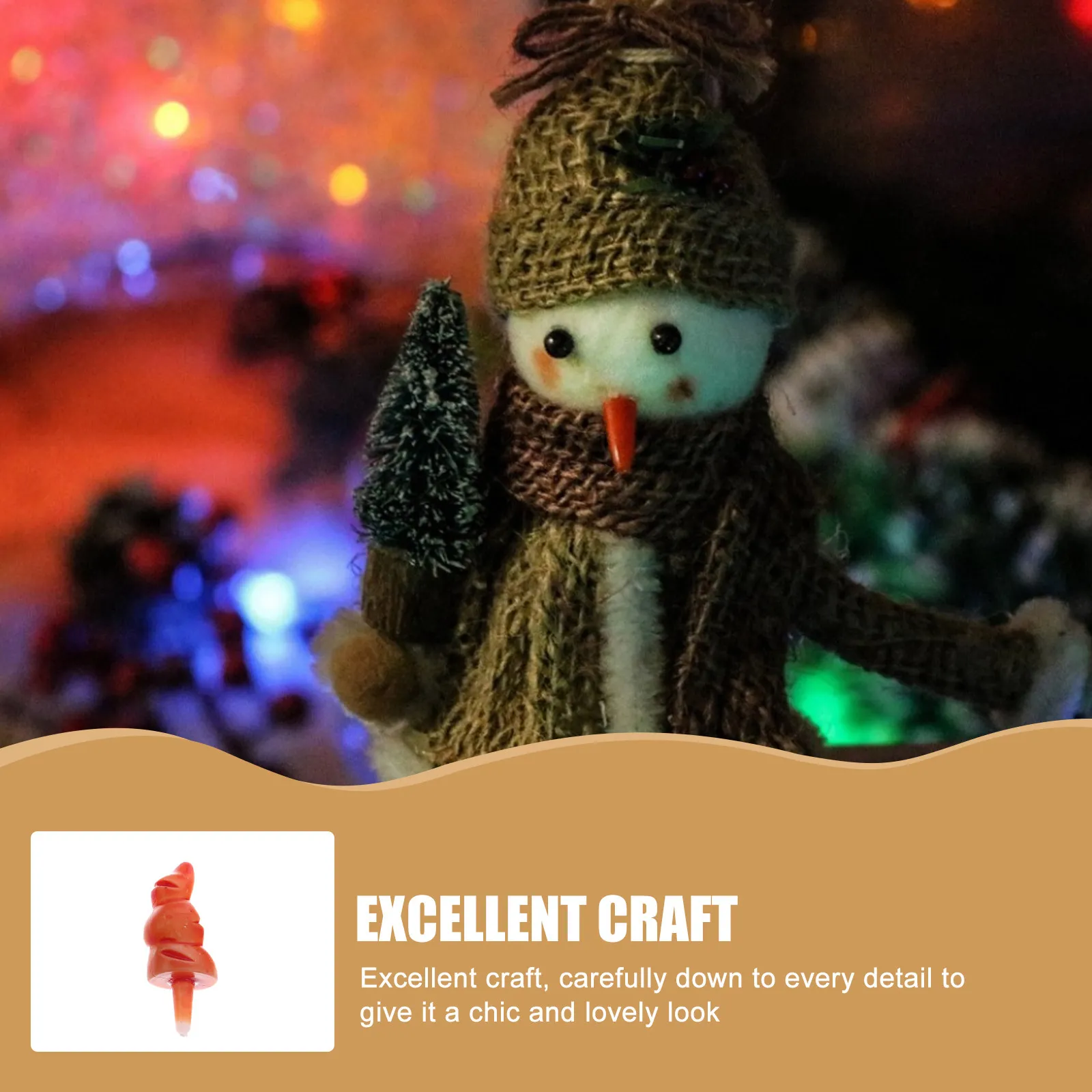 Box Plastic Snowman Nose DIY Handmade Snowman Making Material Christmas Decoration Xmas Winter Craft Supplies Handmade DIY Nose