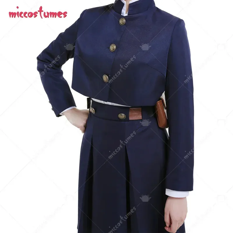 أزياء Miccostumes النسائية القتالية Nobara التأثيرية بياقة واقفة مع حزام حقيبة Pantyhosev؛ 2، r'6؛ t.