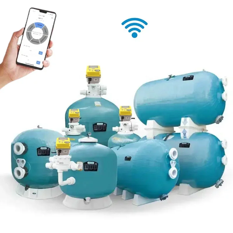Sistema de filtro de piscina con control WiFi completamente automático Filtro de arena de retrolavado automático