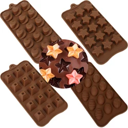 15 Gaten Chocolade Mal Fudge Ice Cube Silicone Mold Lade Rose Kerst Pasen Hart Ei Shell Vijfpuntige Ster chocolade Schimmel