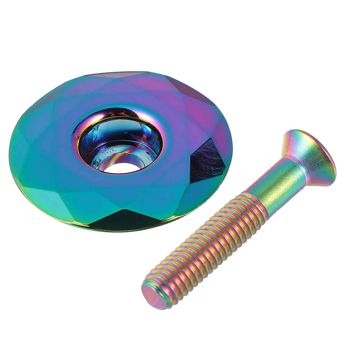 

Aluminium Alloy Headset Cap 28.6Mm For Front Forks Bike Refit Accessories Mountain Road Bicycle Stem Cover Titanium Color