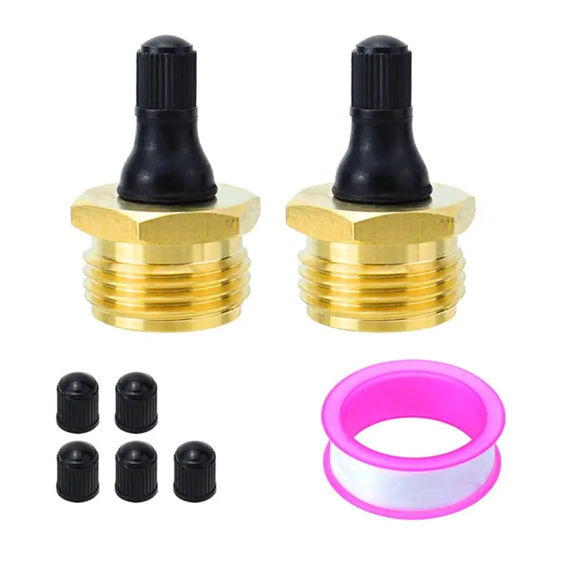 

ABOK-2 Pcs Brass Blow Out Plug For RV Antifreeze, Air Hose Valve To Blow Out RV Water Lines, For Campers, Motorhomes