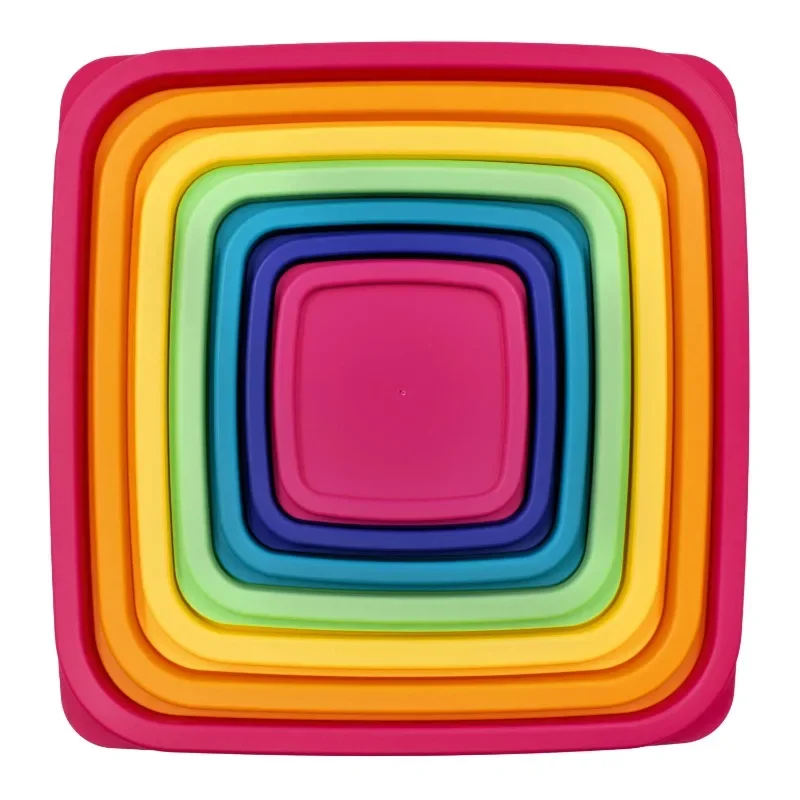 

НОВЫЙ пластиковый набор для хранения продуктов Rainbow, разноцветный, 14 шт.