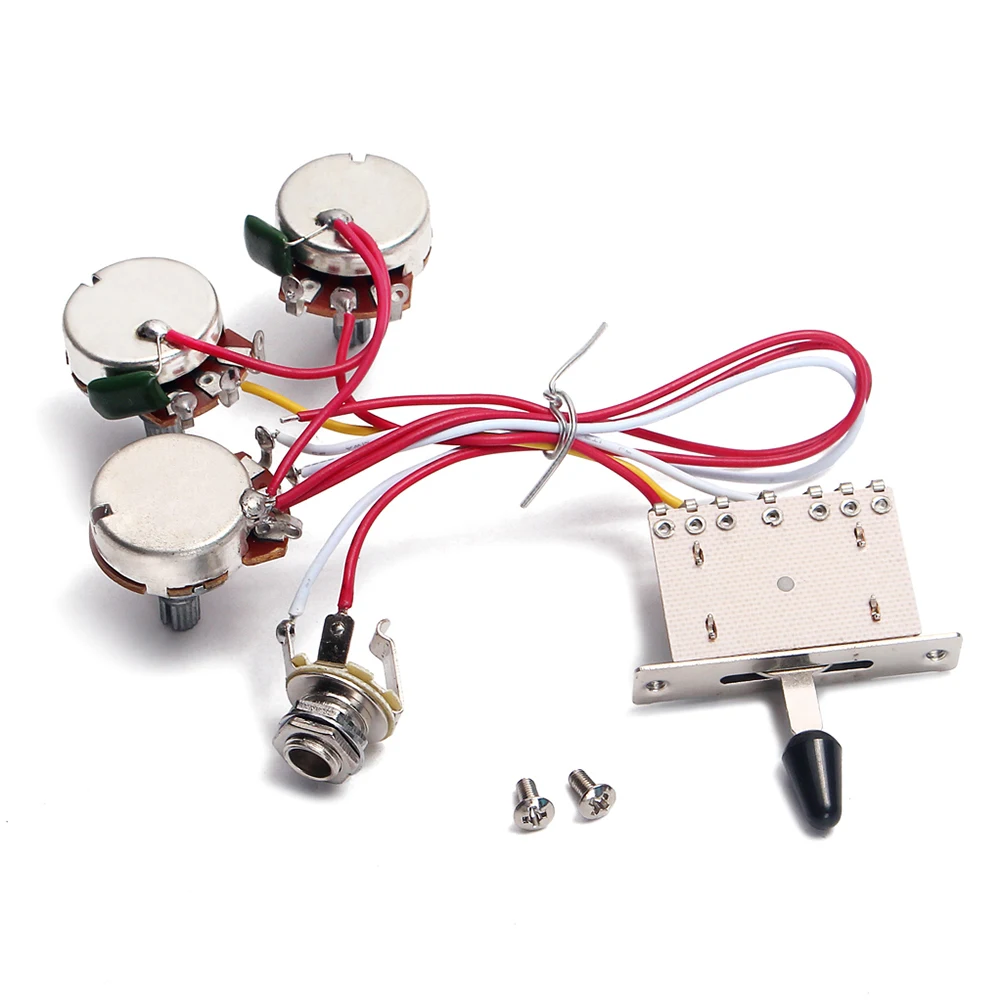 

Toggle Switch 500k Pots Potentiometer Guitar Circuit Wiring Harness Electric -way