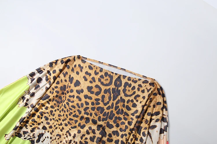 Weird Puss Kleid mit buntem Print, sexy, für Damen, mit asymmetrischem Kragen, Puffärmeln, wildem Coquette-Look, für Mitternachtspartys und Clubs, figurbetont – Detail 6