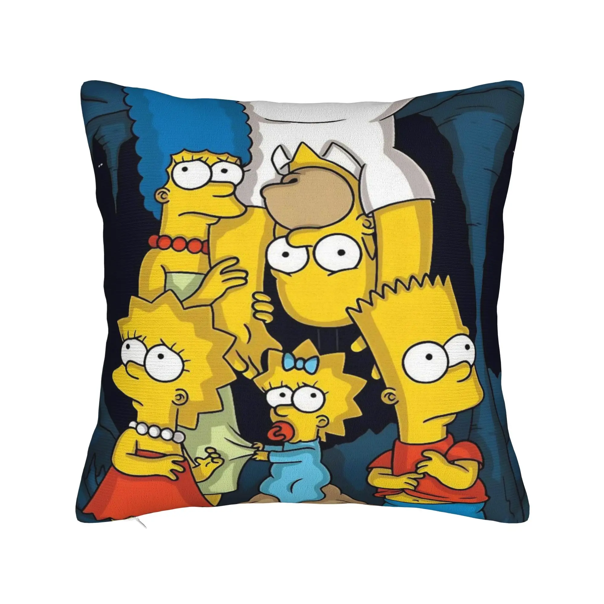 Anime S-Simpsonss Cartoon  Pillowcase Merchandise Soft Cushion Cover Decorations  Pillow Case Cover Living Room Multi Size