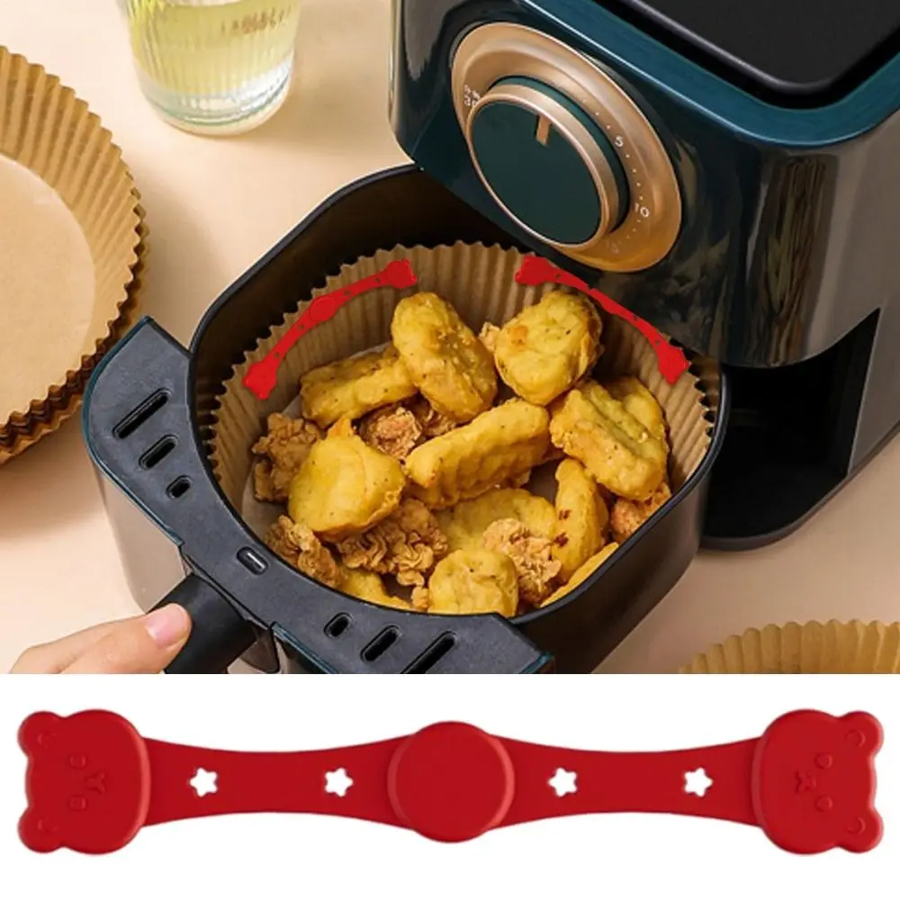 Silicone Air Fryer Magnets Cute Cat Shape Non-Scratch Design Air Fryer Magnets for Parchment Paper Heat Resistant Reusable